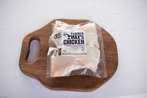 Farmer Max Chicken Thighs (skin on, bone in, frozen) - 500g